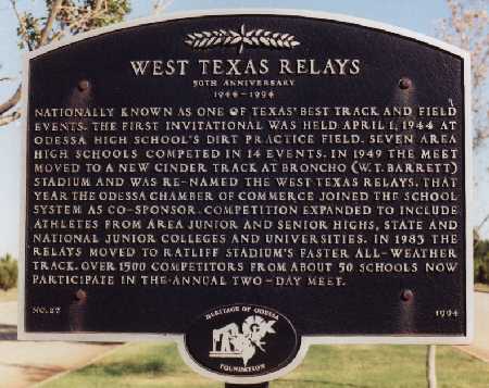  West Texas Relays Marker