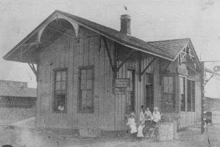 Rare view of Odessa's
 first depot