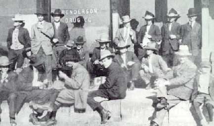 Hanging out in front
of Henderson Drug 1906