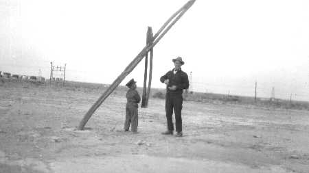 set of jars embeded into the ground