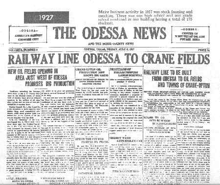 The Odessa News 1927