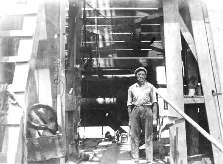 on the floor at the rig