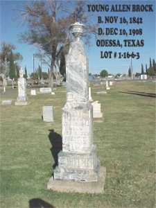 Young Allan Brock Grave Marker